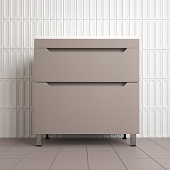 Style Line Тумба с раковиной Остин 80 тауп темный – фотография-2